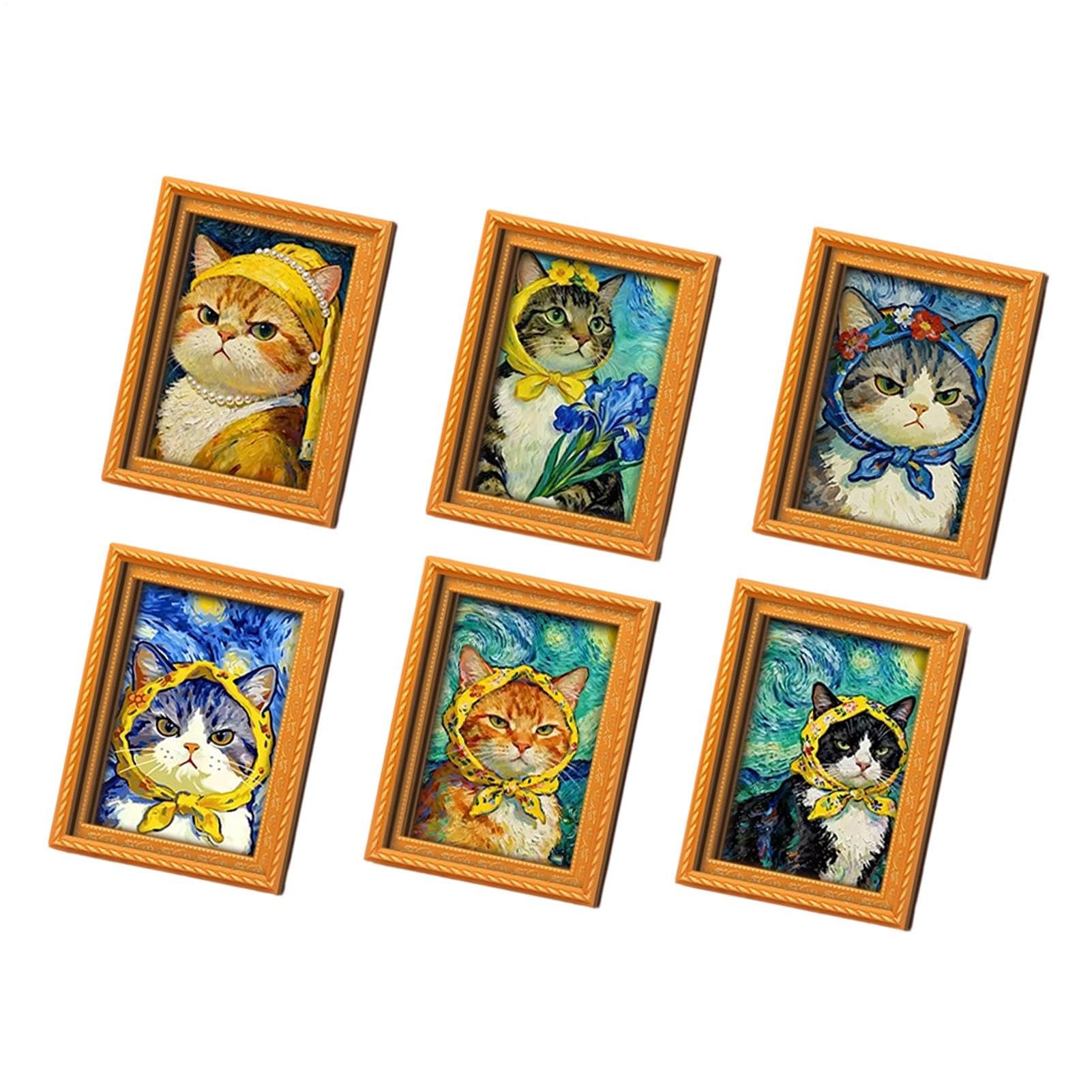 Imanes de figuras anime y pegatinas de gatos graciosos para nevera
