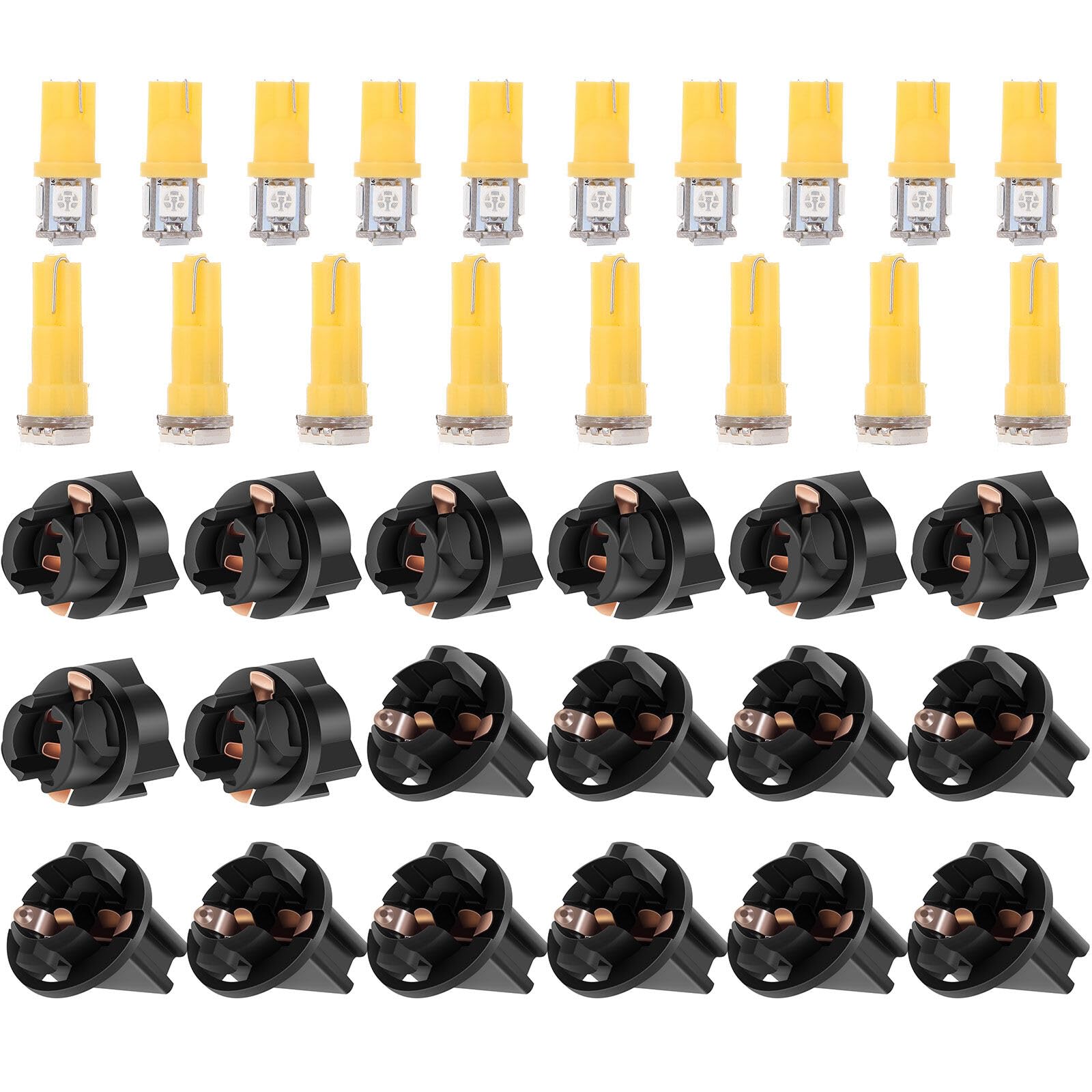LBRST 8 x T5 74 73 2721 Twist Lock Socket 8 x T5 1-5050-SMD Yellow 74 73 2721 Instrument Lights 10 x T10 5-5050-SMD Yellow Instrument Lights 10 x T10 168 Twist Lock Socket