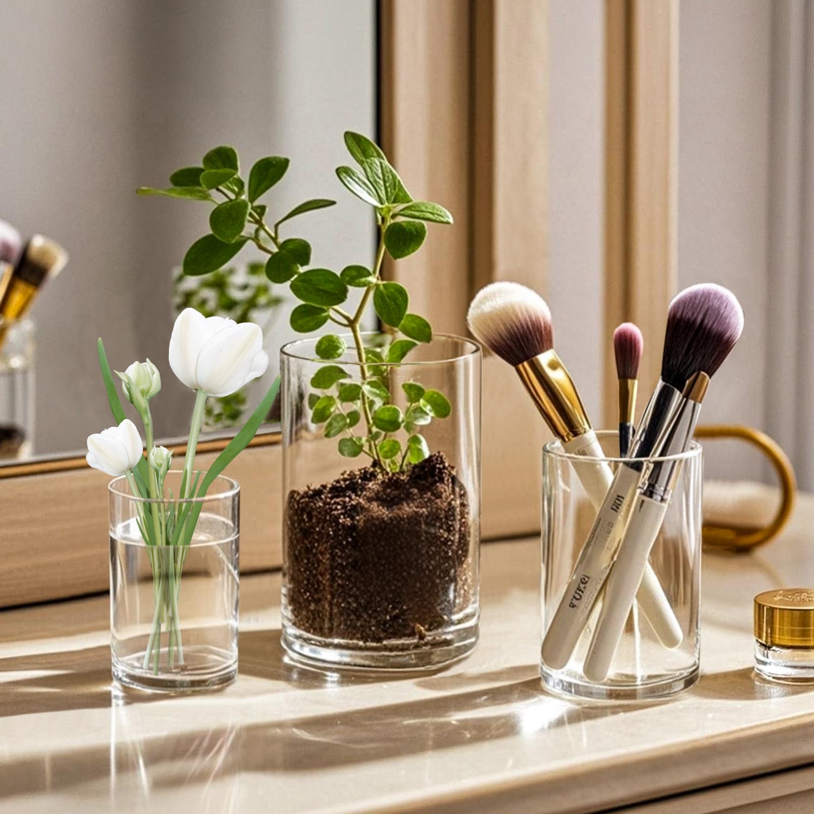 Amazon.com: 36pcs Glass Vase Cylinder for Centerpieces 4,4.7,6Inch