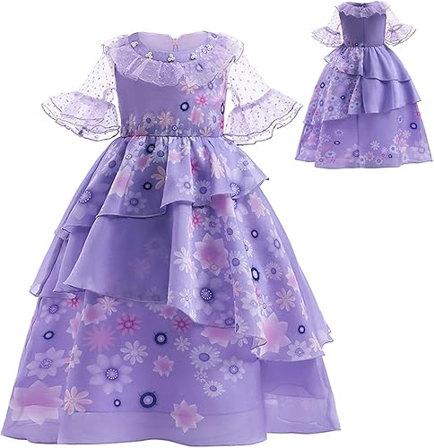 Miniatura 6 de Encanto Mirabel Isabella - Disfraz de Pepa para niñas, disfraz de princesa, varios accesorios