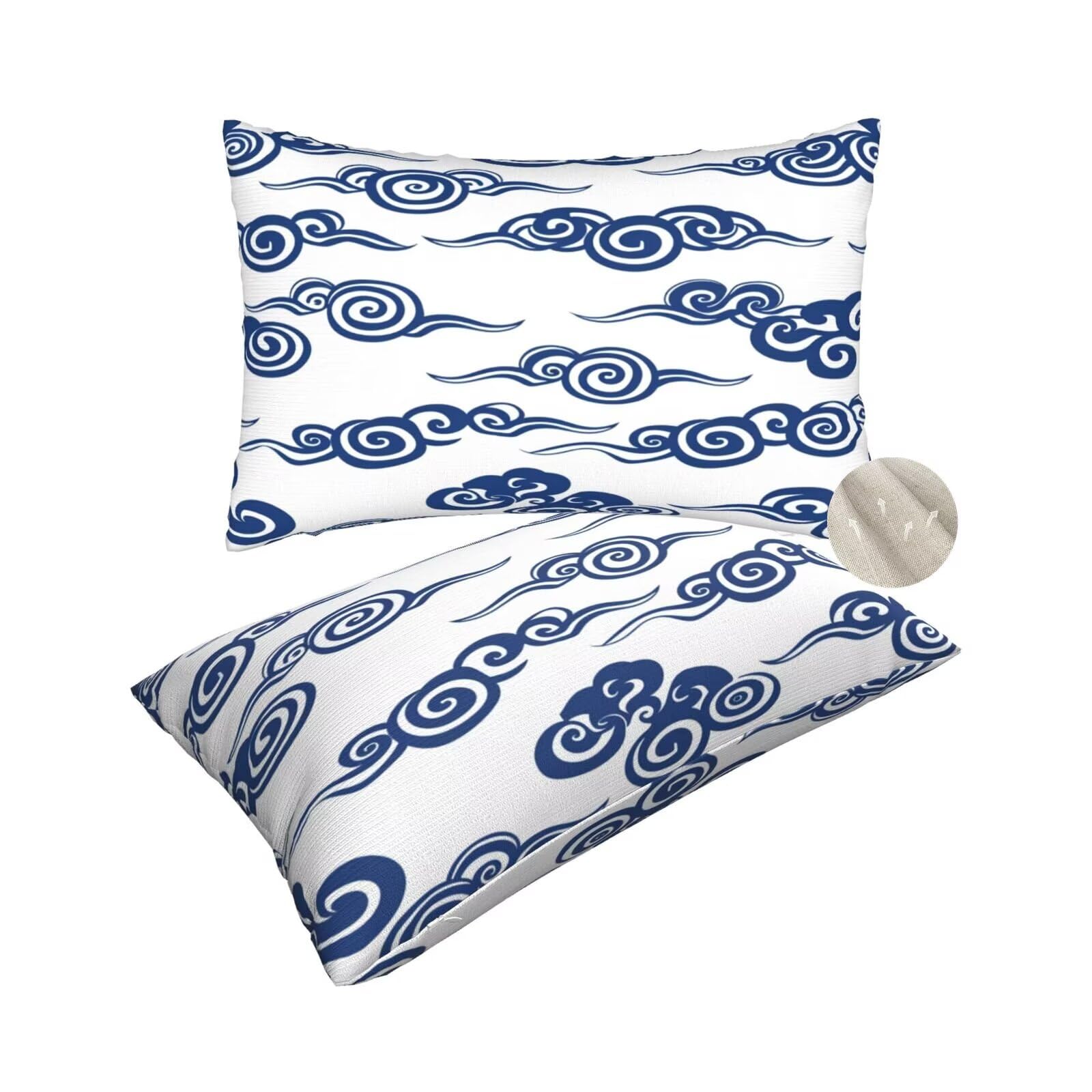 Housses de coussin chine 60x90 cm taie oreiller rectangulaire pour salon