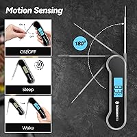 Vista 4 de 0.5 Sec Instant Read Meat Thermometer Digital with ±0.5℉ Precision, Food Thermometer for Cooking Kitchen Gadgets, Oven Grill Candy BBQ Essentials