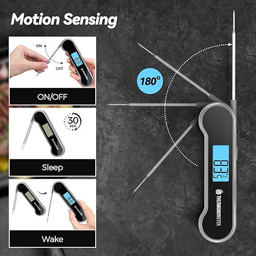 Miniatura 4 de 0.5 Sec Instant Read Meat Thermometer Digital with ±0.5℉ Precision, Food Thermometer for Cooking Kitchen Gadgets, Oven Grill Candy BBQ Essentials