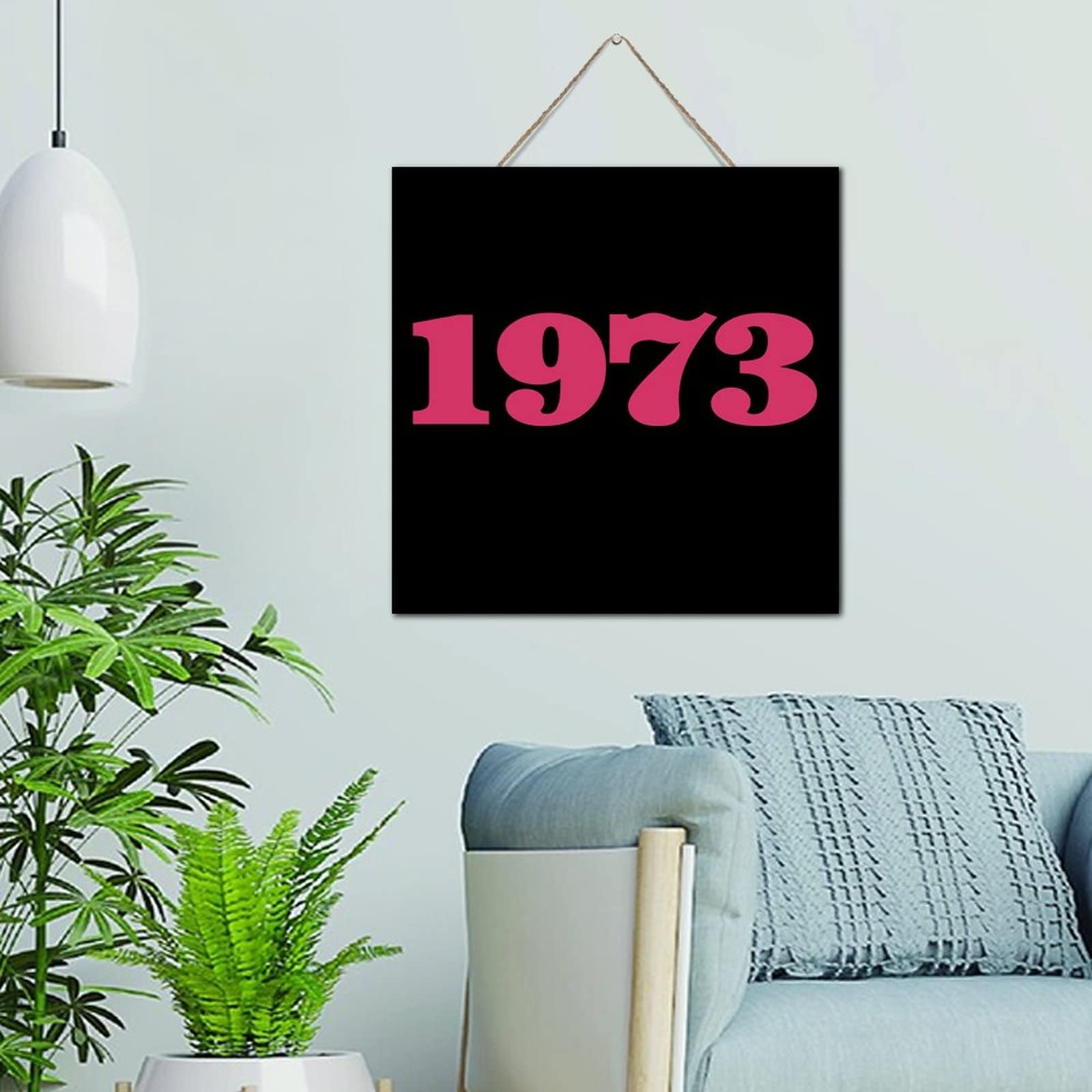Décoration murale bois Pro Roe Pro Choice 1973 pour salon féministe et engagé