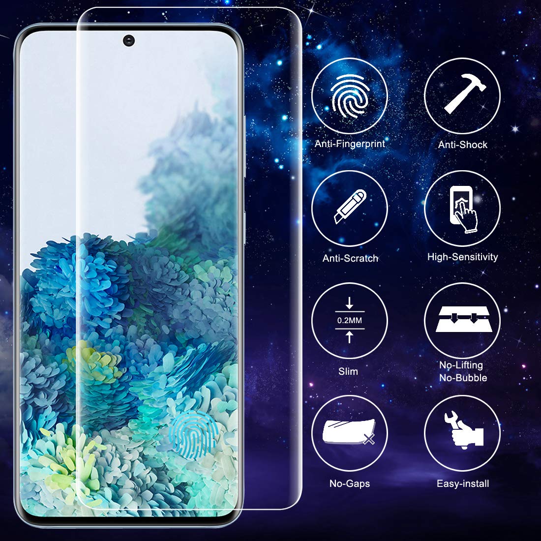 Tempered Glass Replace Screen Protector S20 Ultra Clear+ Samsung