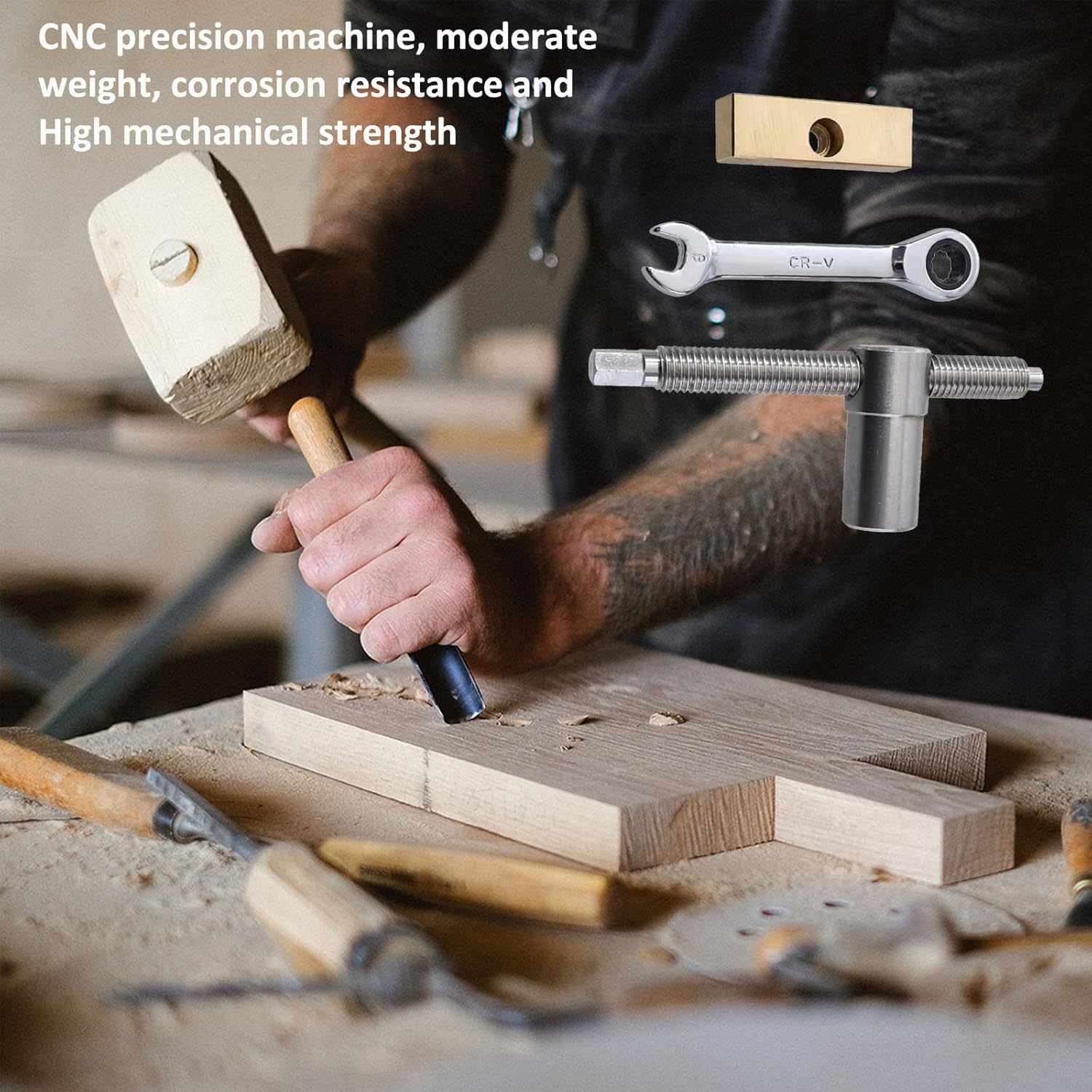 2Pcs Bench Dog Clamps for 3/4" Hole, DIY Positioning Woodworking Adjustable Desktop Clips, Fixture Vise Benches Joinery Carpenter Tool for Woodworking Benches Tools Silver