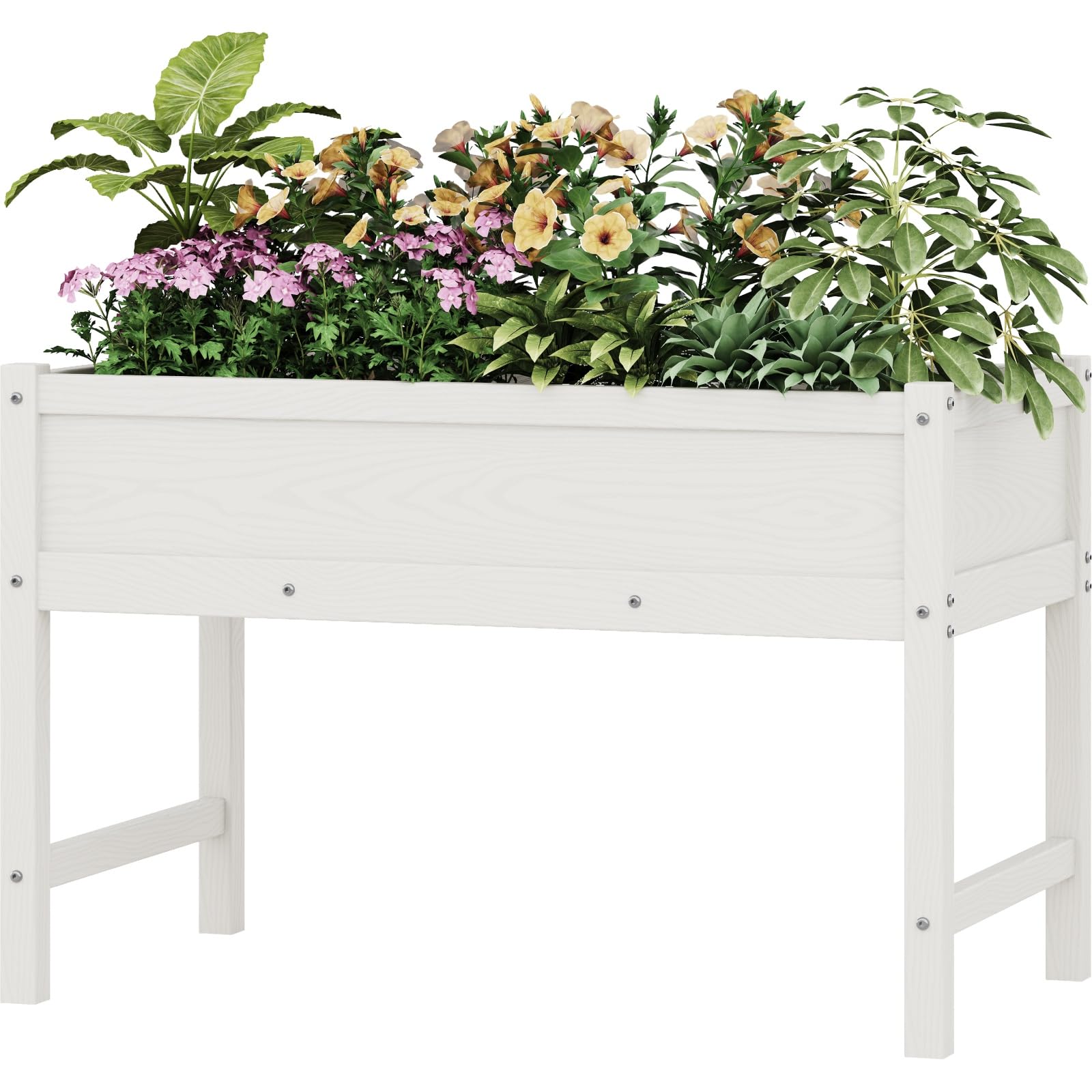 Weatherproof Raised Garden Bed HDPE Outdoor Elevated Planter Box