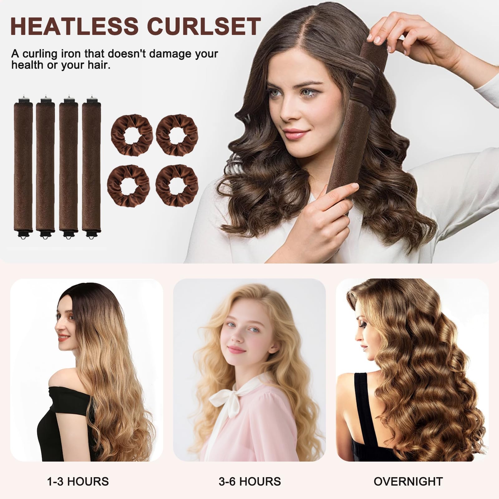Overnight Blowout Rods, 4Pcs Heatless Curlers - Image 4