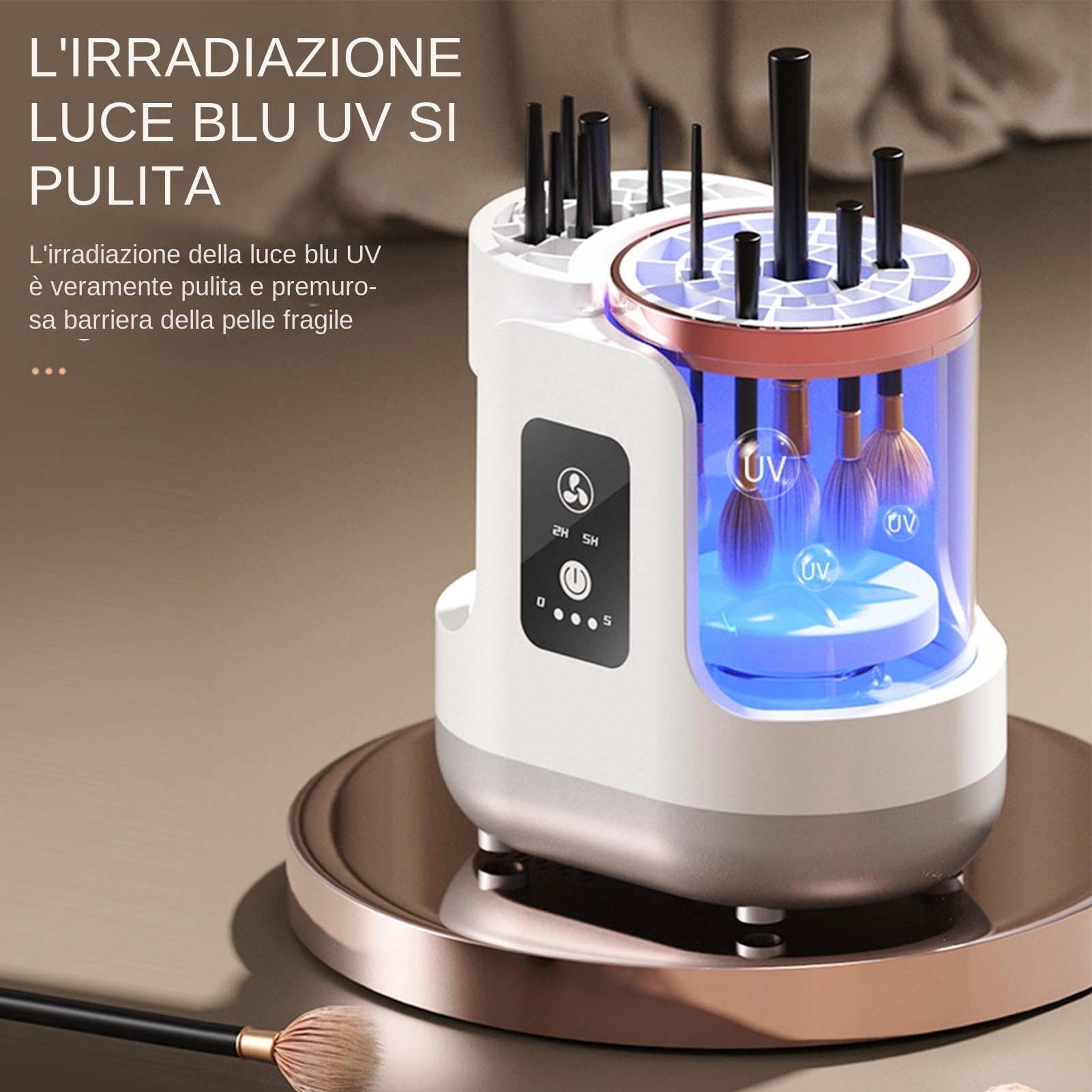 Pulitore per Spazzole da Trucco Strumento Lavatrice Delicata ad Alta
