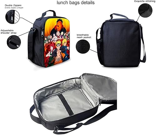 Miniatura 3 de YUJBNKA Nar.uto - Mochilas escolares para niños, niñas, adolescentes, bebés, niños, bolsa de libros para estudiantes con estuche y lonchera