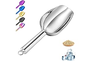 Compact Stainless Steel Ice Scoop for Domestic Convenience