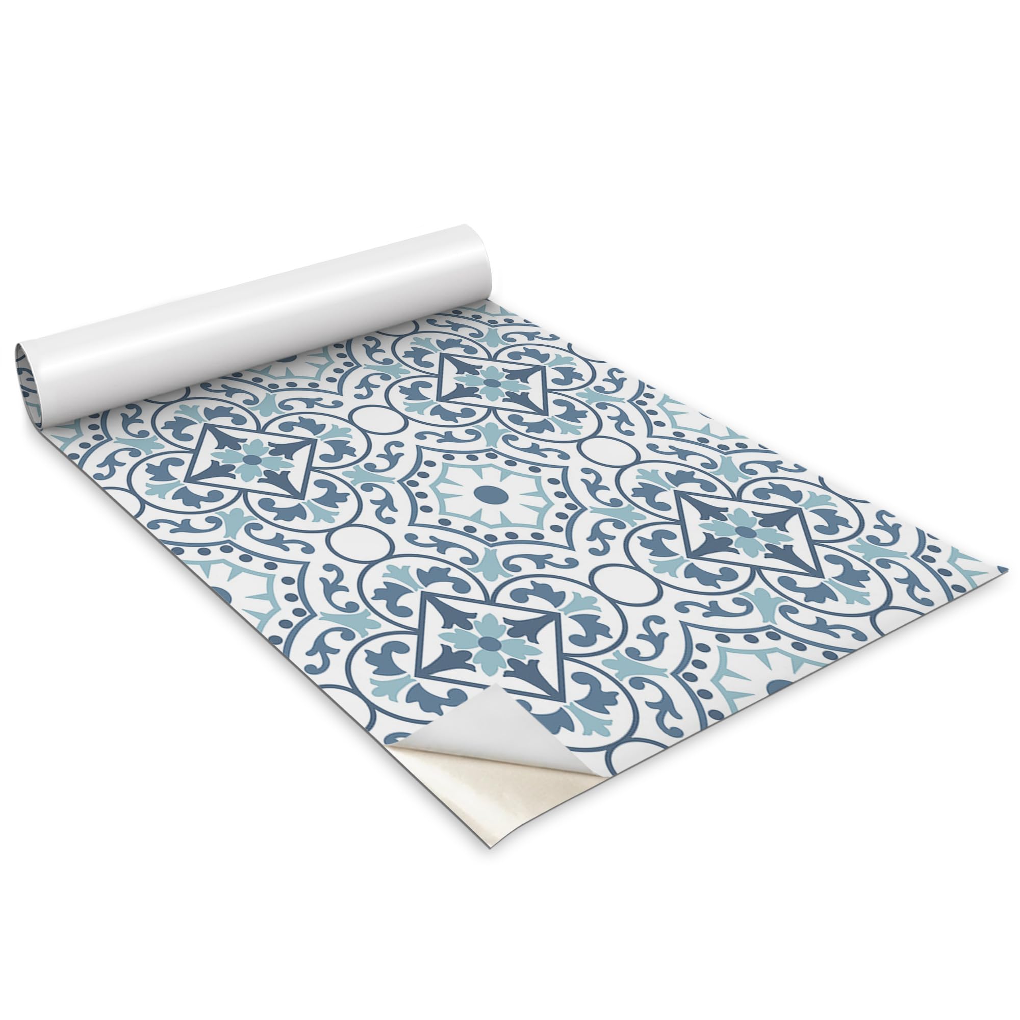 Papel pintado azulejo portugués adhesivo para muebles 100x50 cm mate