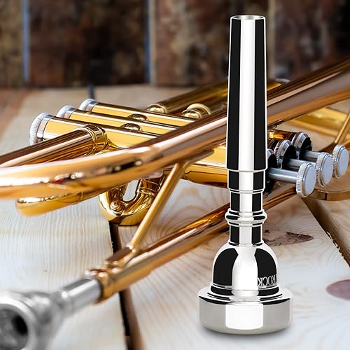 Miniatura 14 de EastRock Boquilla de trompeta 3C chapada en plata Boquilla de trompeta Bb Accesorios de instrumentos de trompeta embalados al vacío