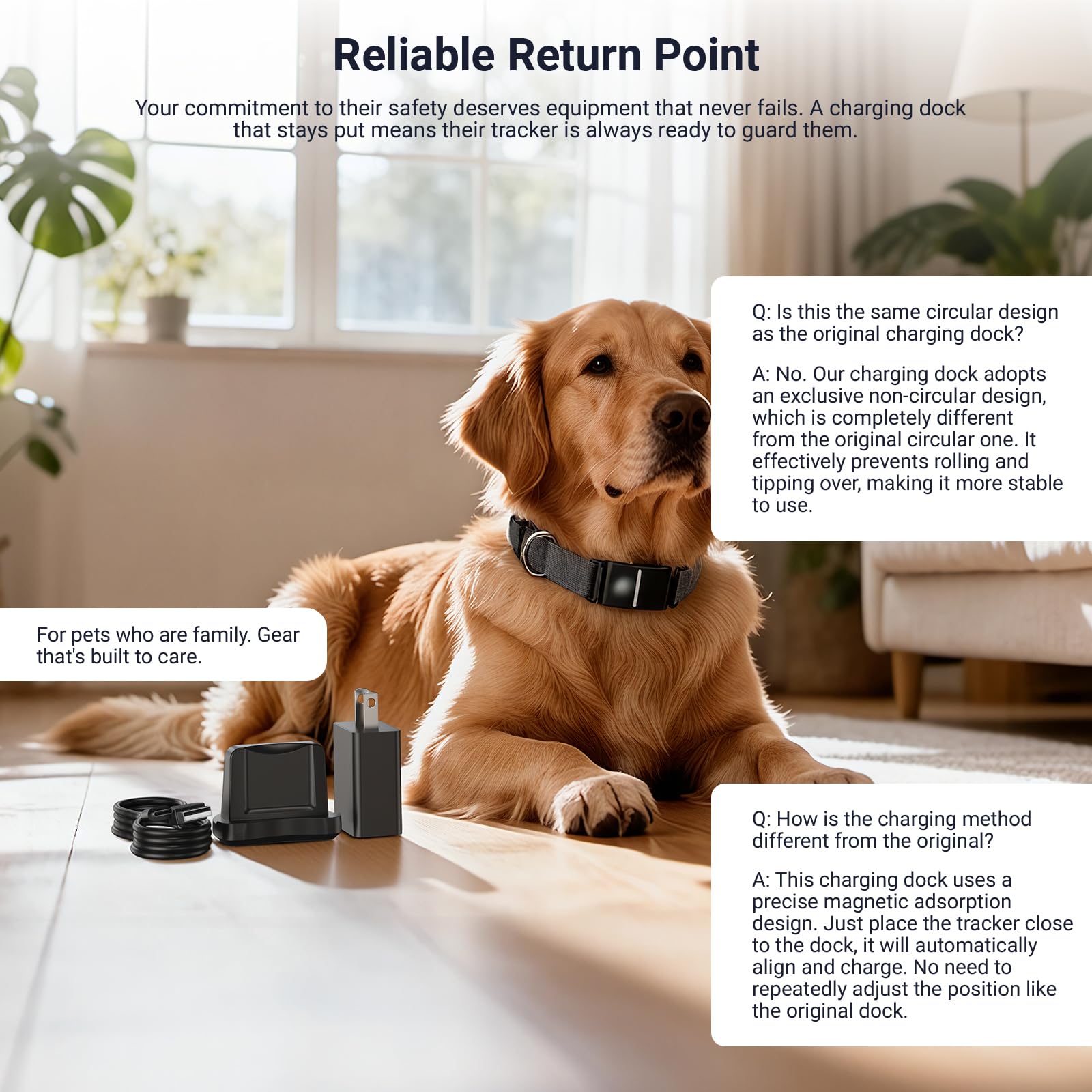Charging Base for Dog Tracker - Compatible with Fi Series 3 GPS Tracker Smart Pet Collar Activity Monitor Replacement Magnetic Charger Station Adapter(Charging Only; Bluetooth Not Supported) - image 7