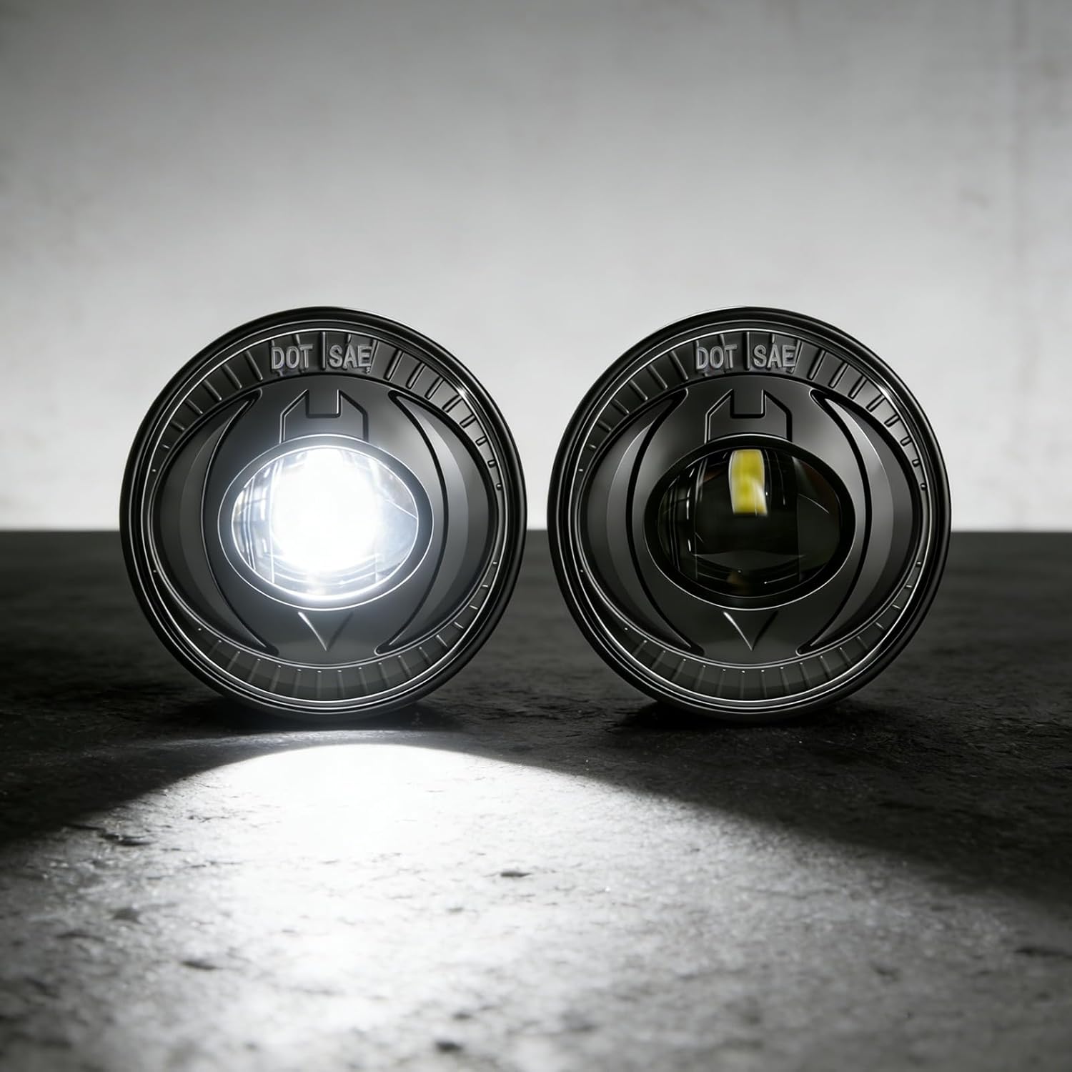 LED Fog Lights Compatible with 07-13 Chevy Avalanche 07-14 Suburban Tahoe GMC Yukon/XL 14 Sierra 1500/15 2500HD/15 3500 HD, Smoked Driving Fog Light Assembly, Upgrade and Modified 1 Pair LED Fog Lamps