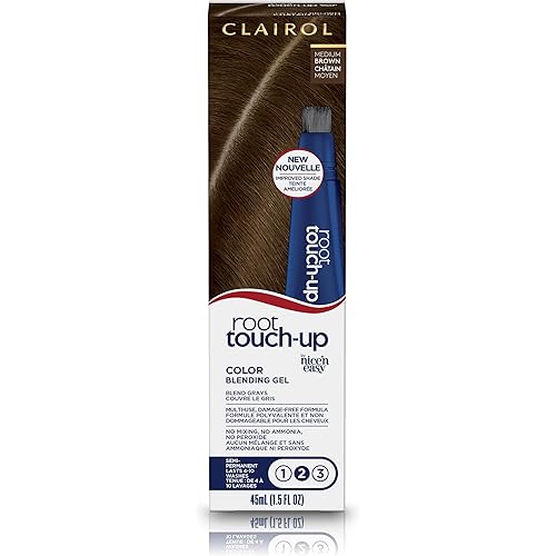 Clairol Root Touch-Up Semi-Permanent Hair Color Blending Gel, 5 Medium Brown, Pack of 1