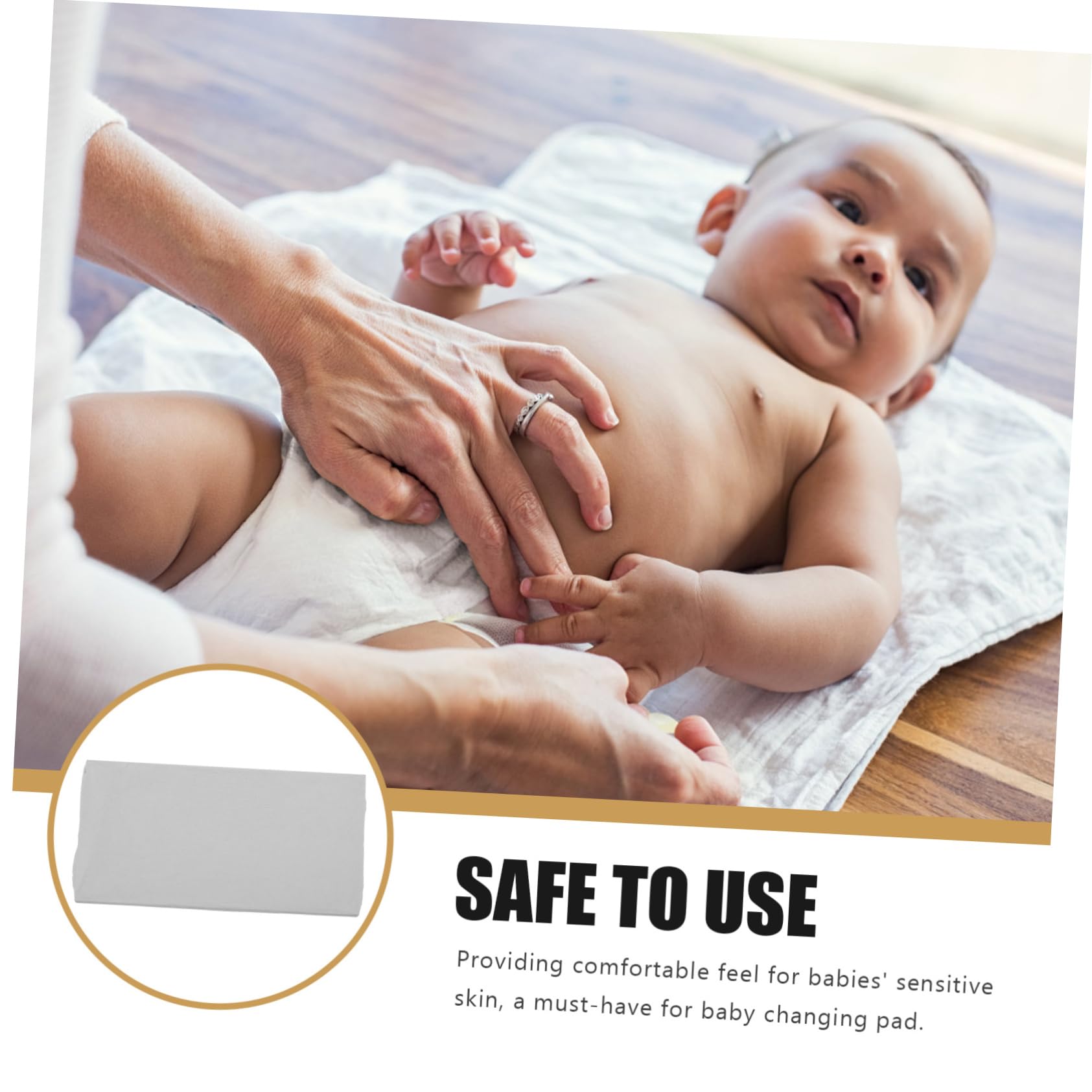 HANABASS Washable Cotton Changing Pad Cover Removable Soft for Diaper Changing Table Fade Resistant and Machine Washable for Cradle Mattress