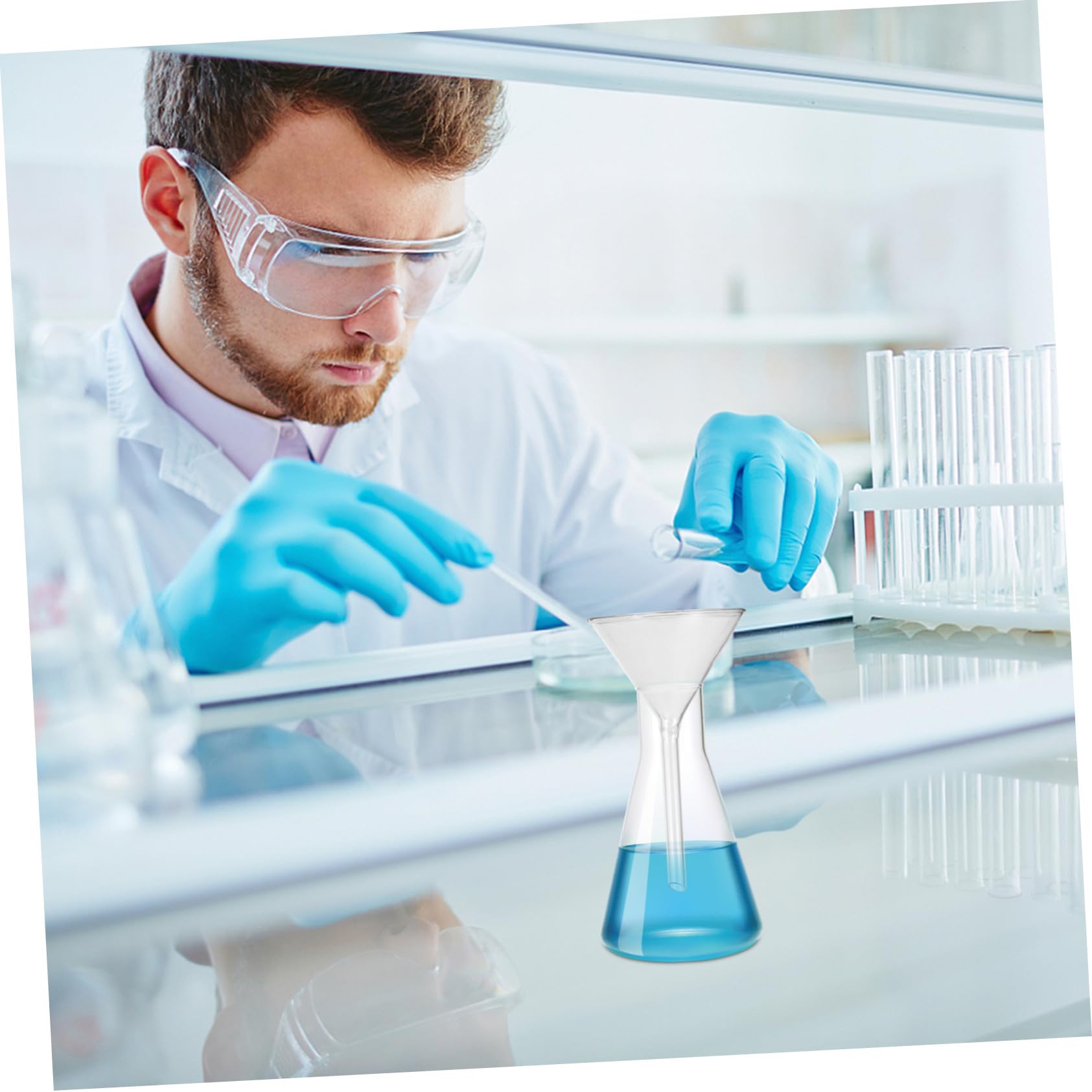 Toyvian 4 Stück Glastrichter Aus Laborglas Mit Kurzem Hals Präzise Flüssigkeitsübertragung Für Labor Basteln Und Kleines Abfüllen Chemikalienbeständig Transparent Stabile Wand
