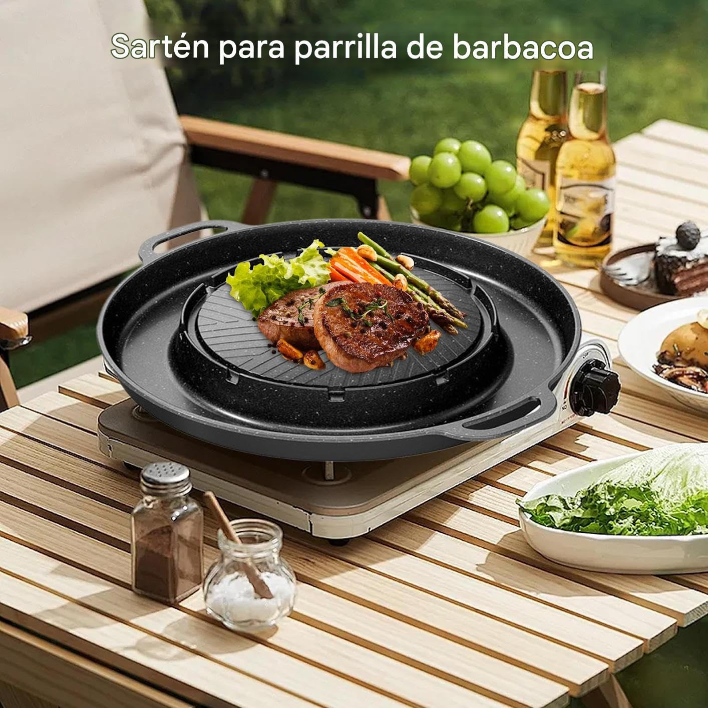 Patelnia Grill I Hot Pot 2 W 1 Nieprzywierająca Patelnia Grill