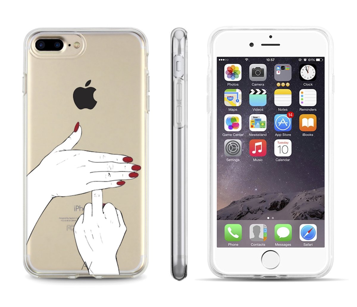 AVANA Cover compatibile con iPhone 7 Plus / iPhone 8 Plus Custodia Slim Case Transparente Cover Silicone TPU Protezione Skin Shell Case Motivo (Take this