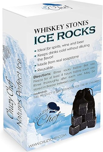 Miniatura 2 de Piedras de whisky Chilling Ice Cubitos  Juego de 9 piedras de whisky para enfriar piedras de whisky reutilizables para tus bebidas con bolsa de
