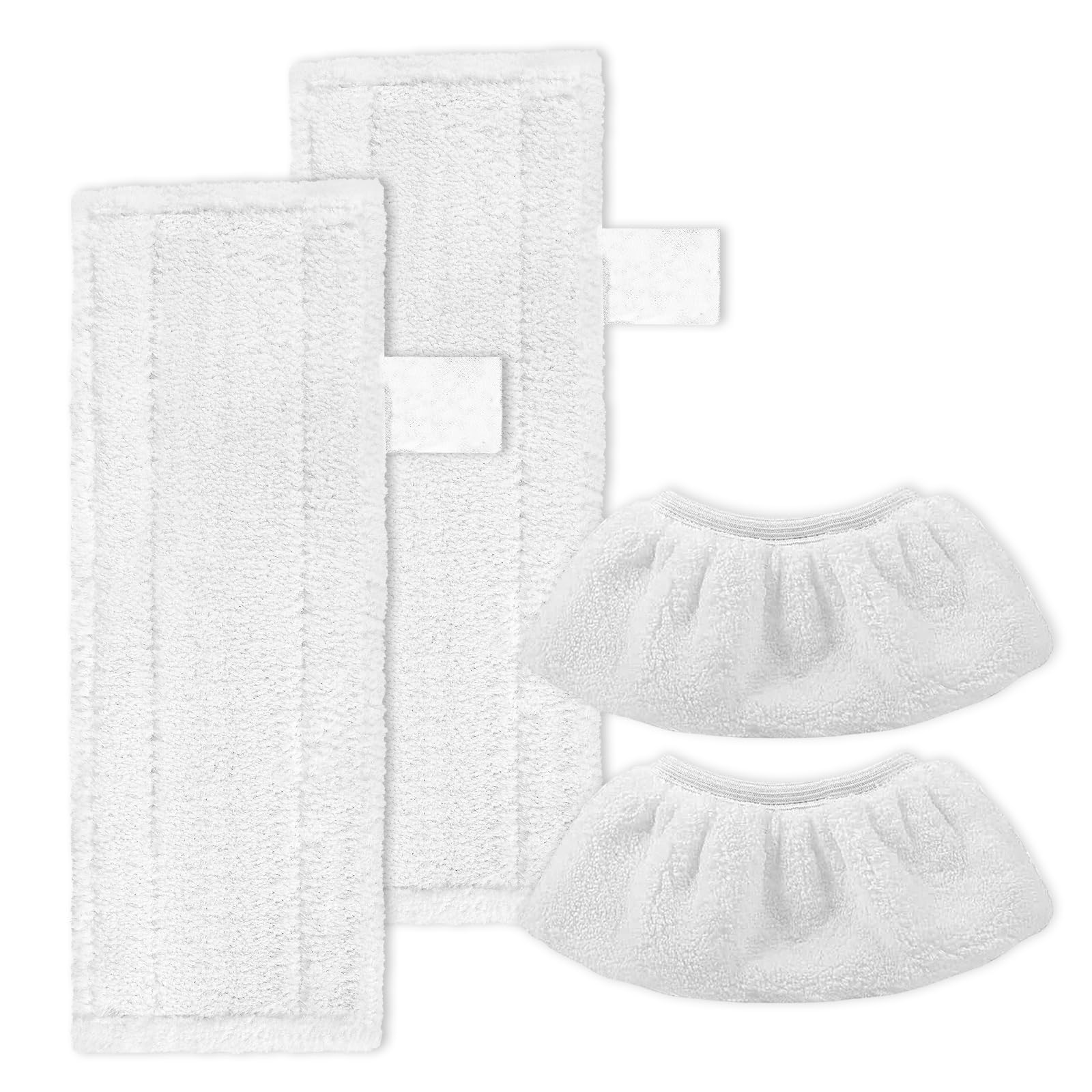 KEEPOW 2+2 Pack Steam Mop Pads for Karcher EasyFix SC2, SC3, SC4, SC5