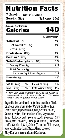 Bhuja Cracker Mix, 7-ounce Bags (Pack of 6)