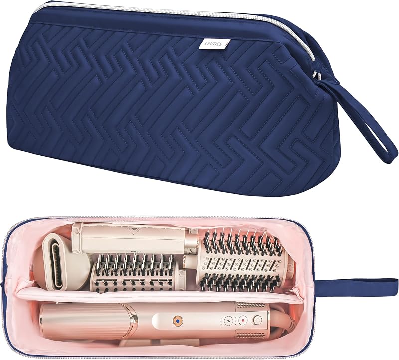 Bolsa de viaje Leudes Hair Dryer Tools para Shark Flex Style Case Air Wrap | Hot Tool Organizer para Dyson Airwrap Flex Fusion Brush Flat Curling Iron Straightener Attachment Travel Essentials for Women