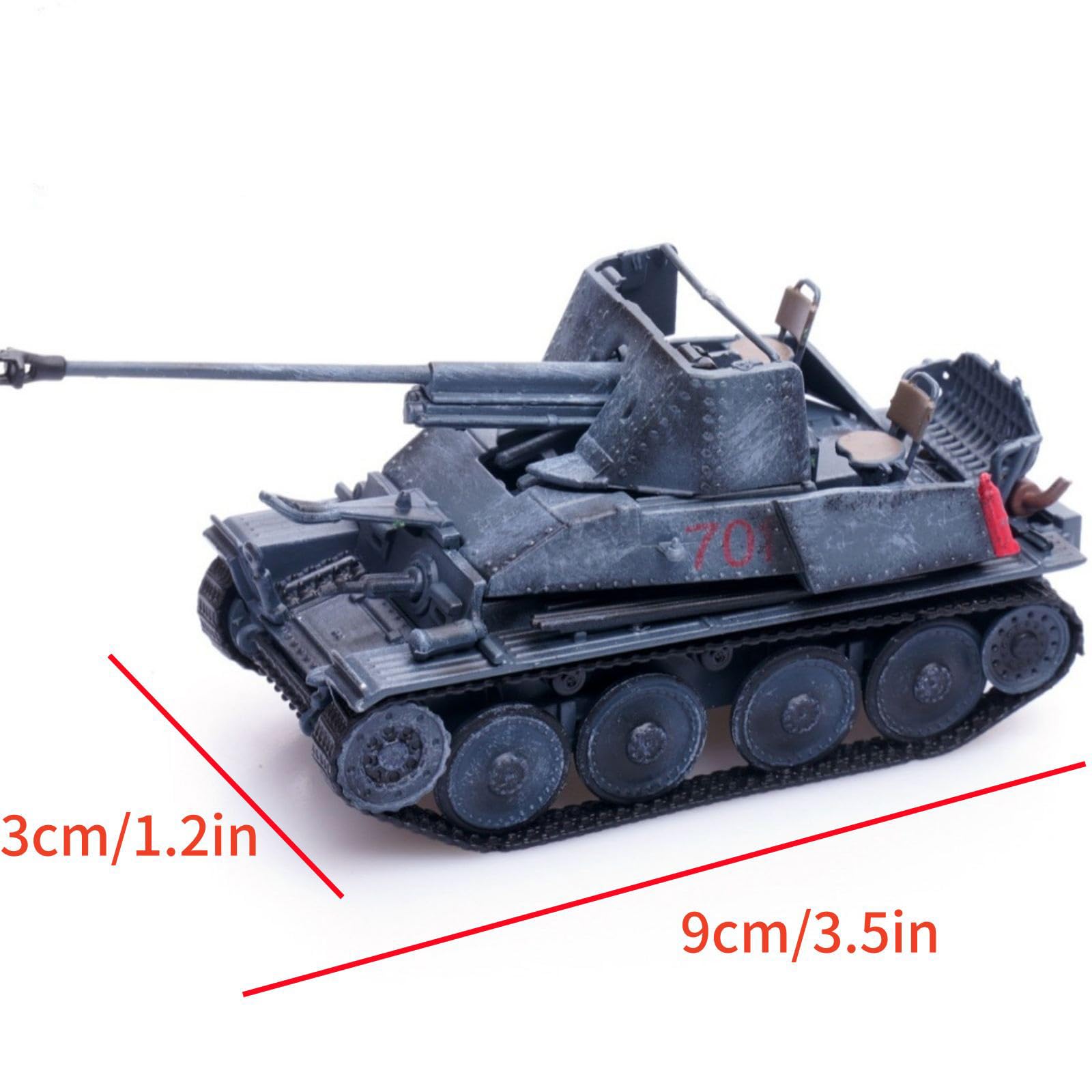 MOUDOAUER Skala 1/72 stop II wojny światowej armia niemiecka Sd.Kfz.139 Marder III czołg model myśliwca model wojskowy odlewany czołg do kolekcji