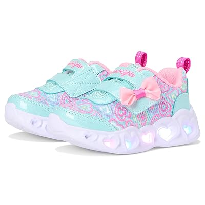 SKECHERS KIDS Heart Lights Boogie Land 303258N (Toddler) Girls Shoes Mint/Multi