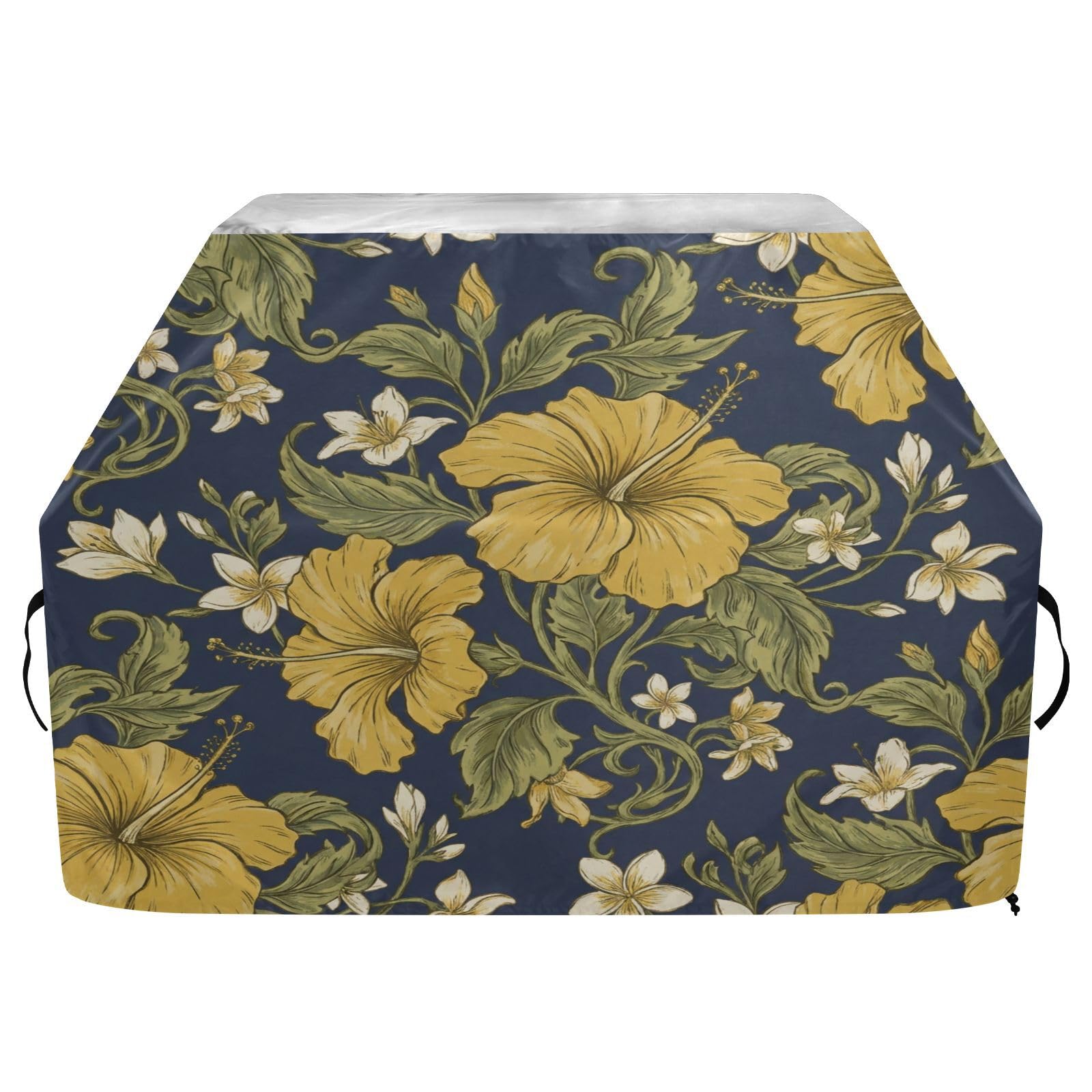 Coperture per fumatori da 165 cm, resistenti, resistenti allo sbiadimento e ai raggi UV, per esterni, motivo vintage giallo Malaysia Bunga Raya
