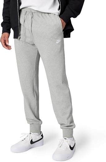 Nike Club Knit Joggers Sweatpants, Mens Gray