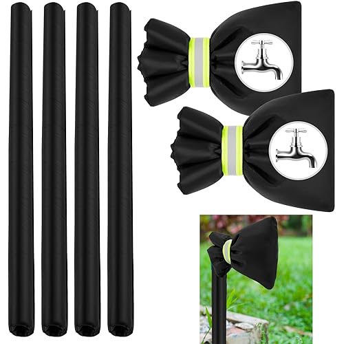 6 Pack 13 Feet Adjustable Outdoor Water Pipe Insulation Cover