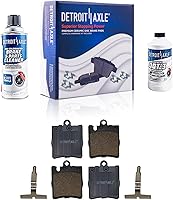 Vista 74 de Detroit Axle - Pastillas de freno delanteras para Nissan Pathfinder Frontier D21 720 Pickup Subaru SVX Pastillas de freno de cerámica con reemplazo
