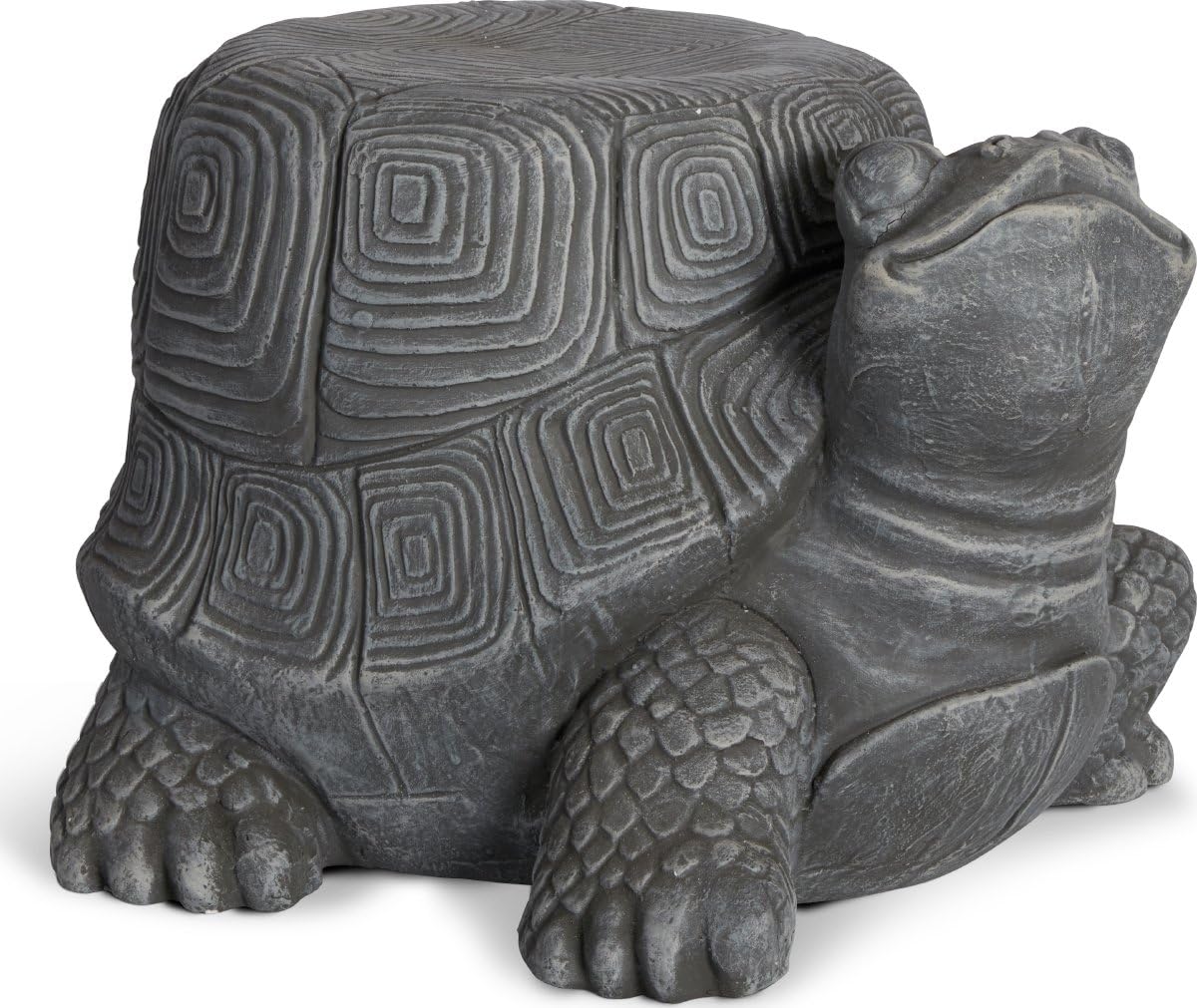 Home Turtle Garden Stool, Greystone