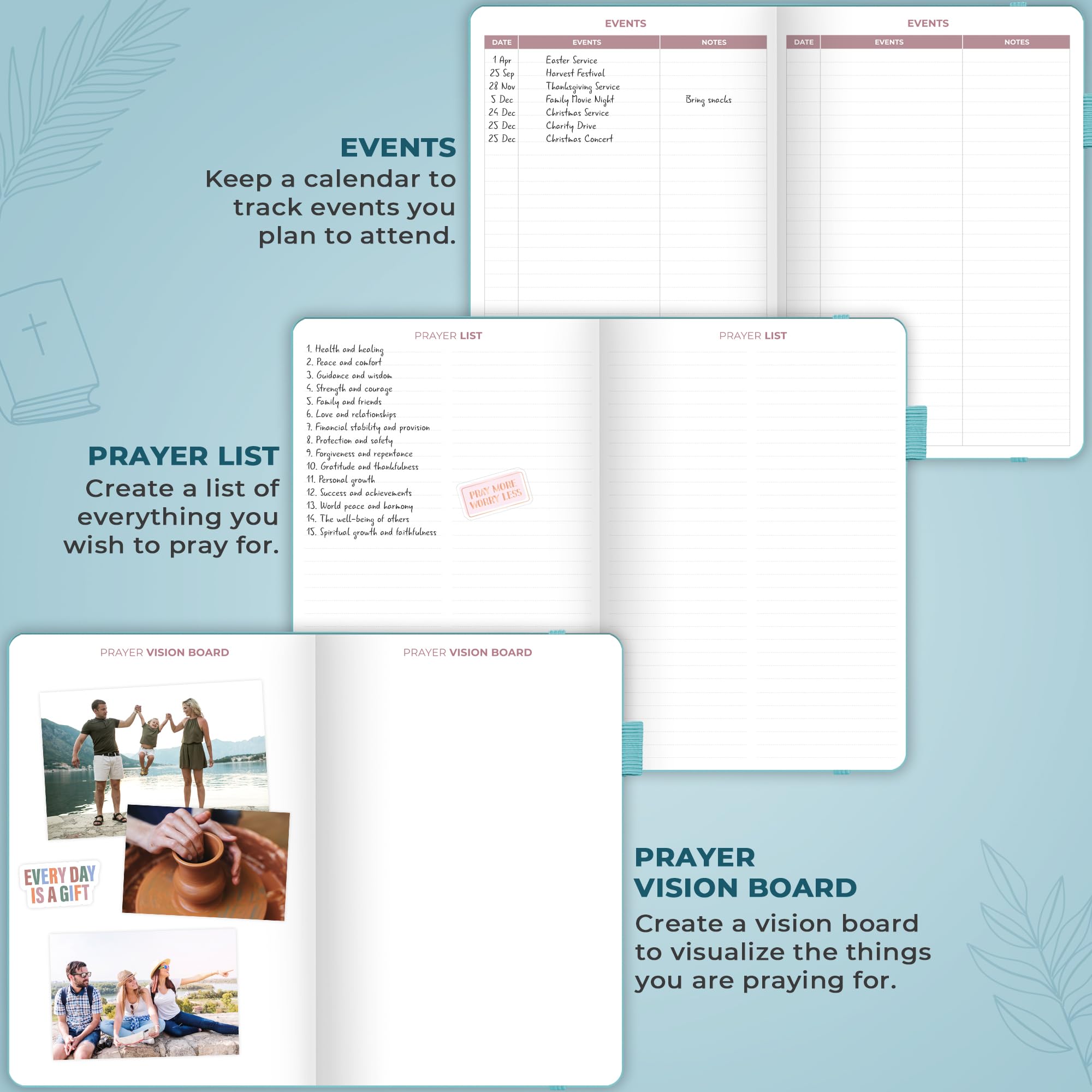Clever Fox Daily Faith Journal, Guided Prayer, Gratitude & Bible Study Notebook - Image 4