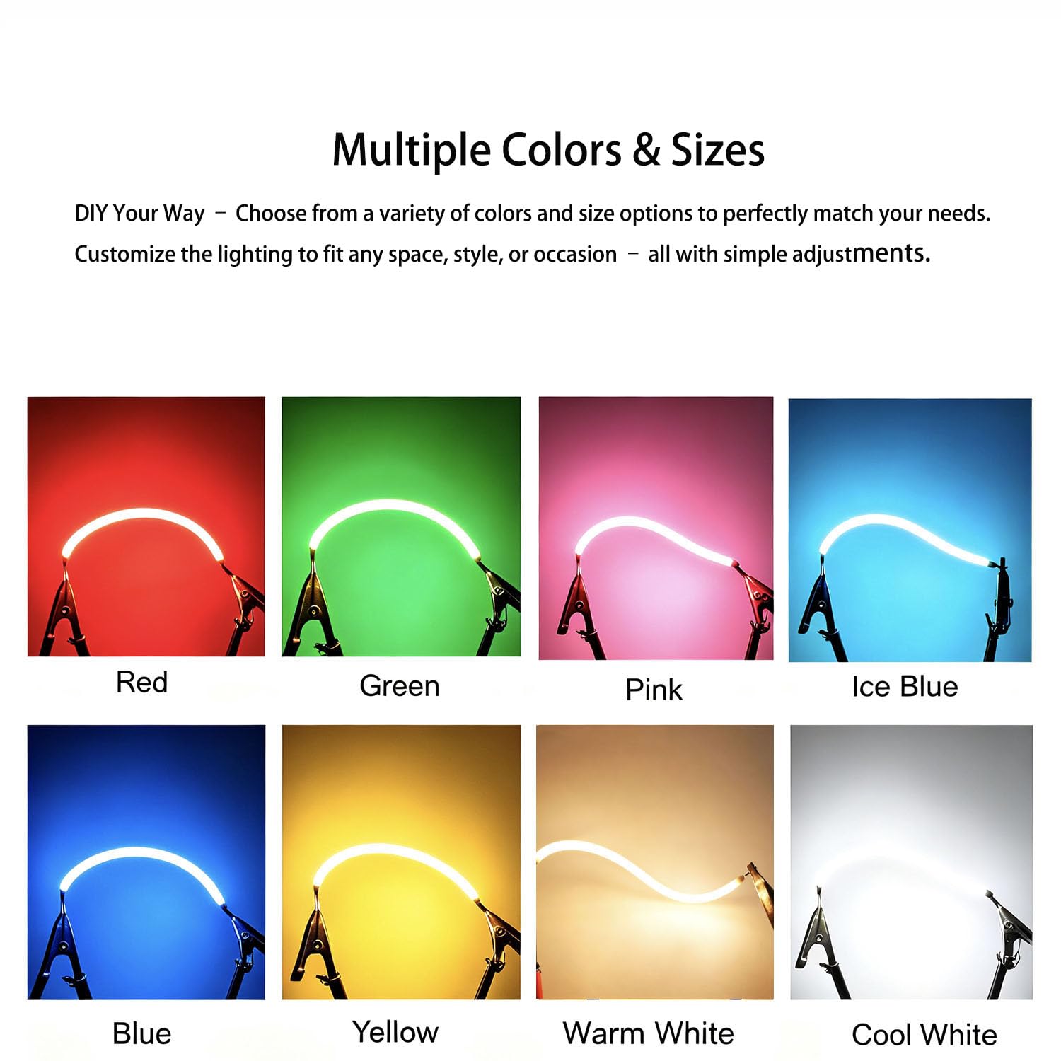 5 szt. Elastyczny filament COB 3V Elastyczny filament LED DIY Lamp Części Diody Taśma Oświetleniowa Dekoracja 450 mm - lód