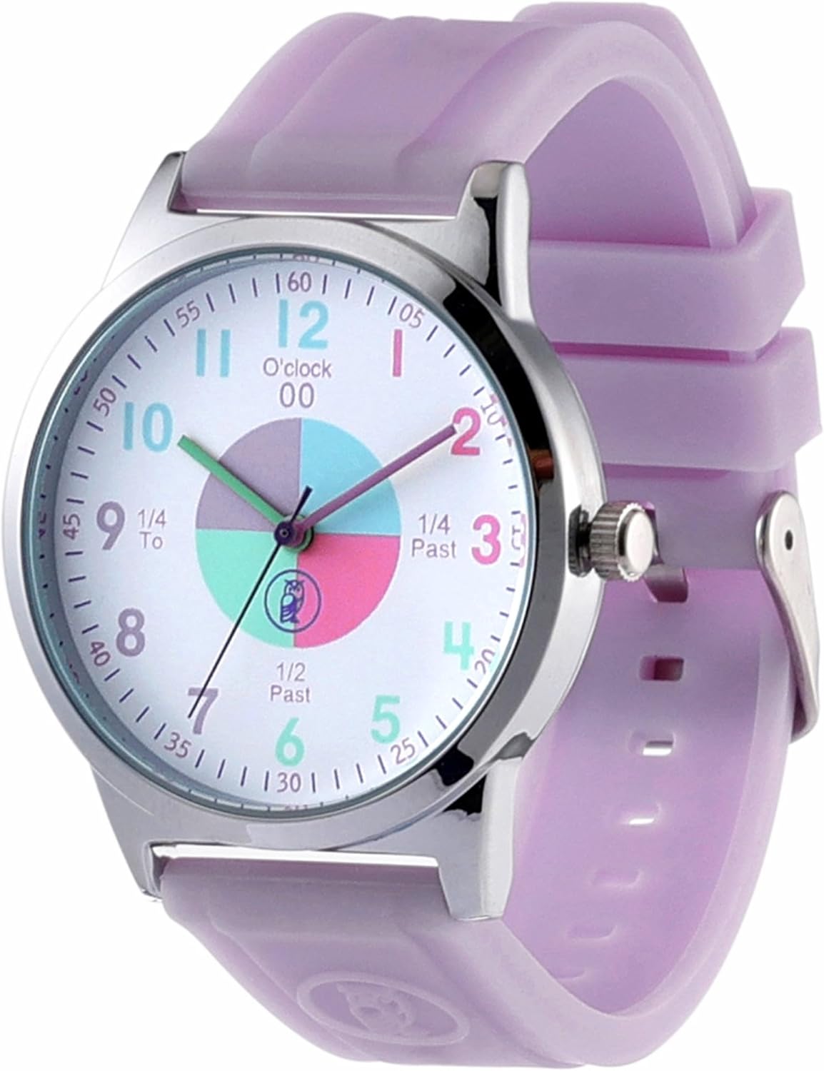 OWLCONIC Time Teaching Kids Analog Watch – Educational Learning Watch for Boys & Girls Ages 5–12 – Durable Silicone Strap – Birthday & School Gift