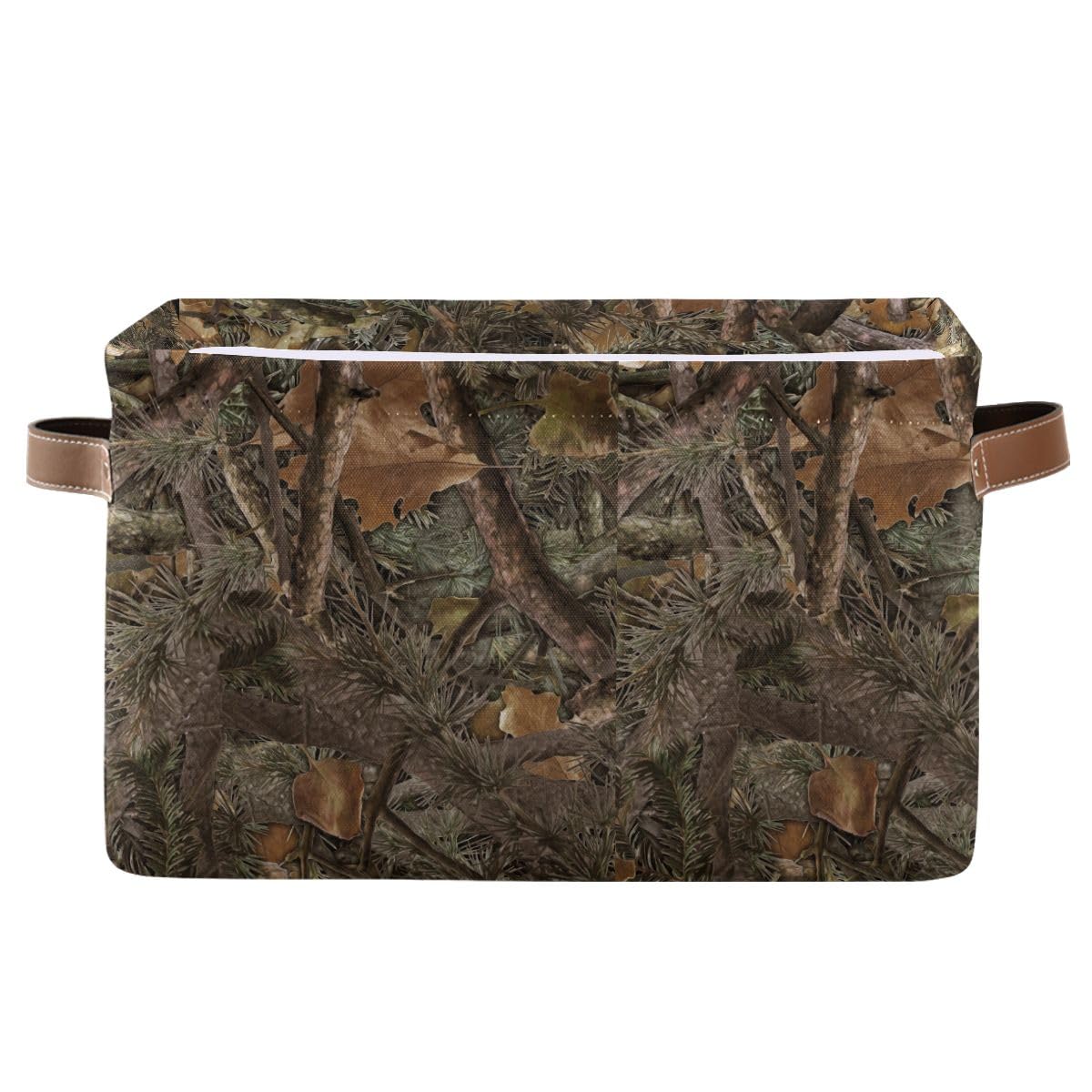 Camouflage Rectangular Storage Basket Organizer Bin Shelf Baskets For Clothes Gifts For Home Office Dorm