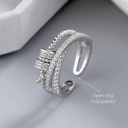 Miniatura 34 de choice of all Anillo giratorio para mujer con texto en inglés «To My Daughter/Wife/Sister/Mom», regalo para hija de mamá, madre e hija, anillo C3