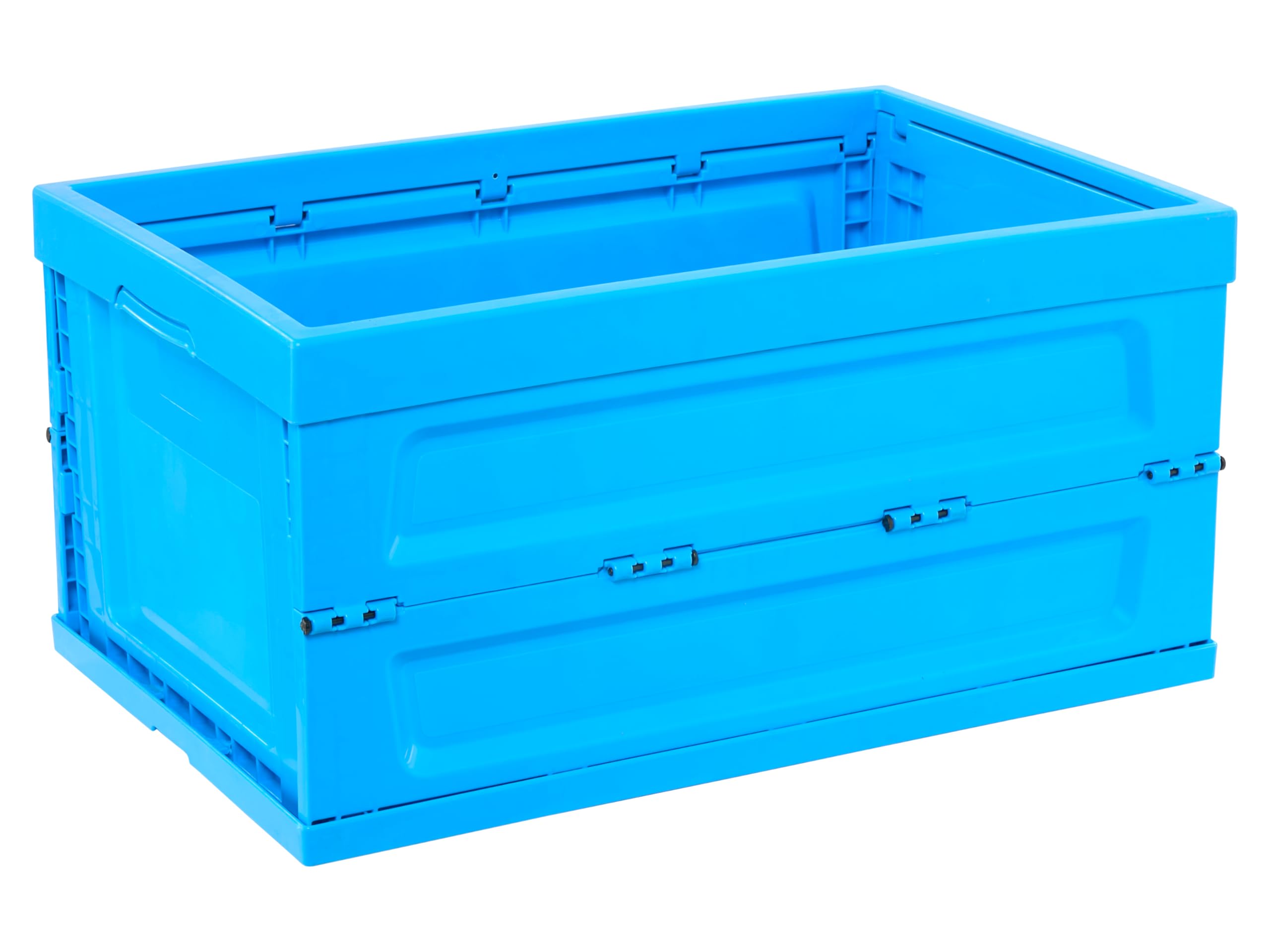 The Workplace Depot Blue Collapsible Folding Container – Premium Polypropylene Storage Box, Stackable & Tool-Free Assembly, Ideal For Office, Warehouse & Home