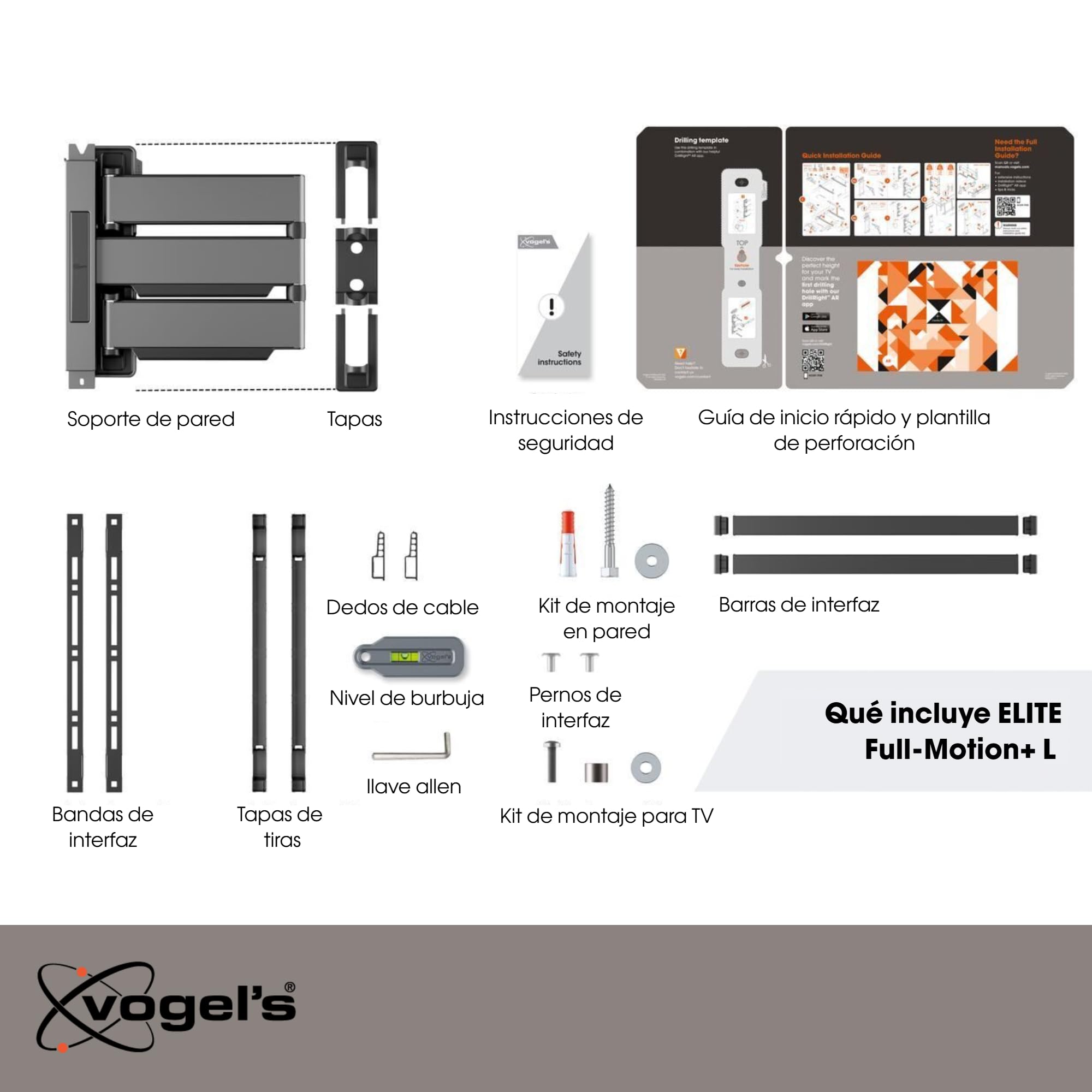 Vogel's Elite TVM 5645 Soporte TV Giratorio y Ultrafino para TV de 40 a 77 Pulgadas, Peso máx. de 45 kg, Gira hasta 180°, Soporte de TV Full-Motion, Máx. VESA 600x400, Compatibilidad Universal