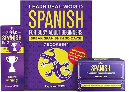 Miniatura 16 de Tarjetas didácticas en español para adultos principiantes y niños – Aprende más de 100 verbos, palabras y frases para conversación diaria – Regalo