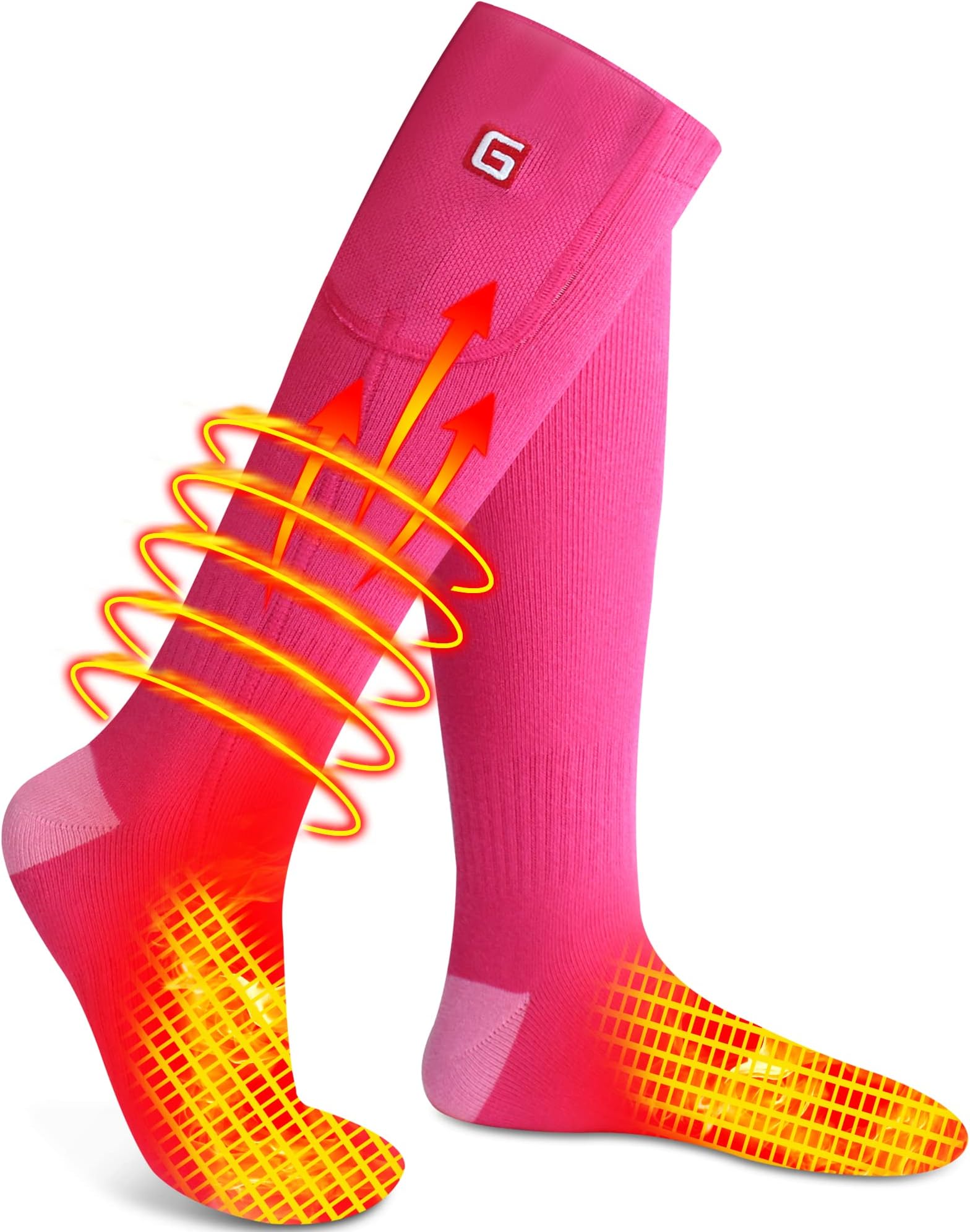 MMlove Rechargeable Battery Heated Socks Electric Heated Socks Hiking Warming Socks