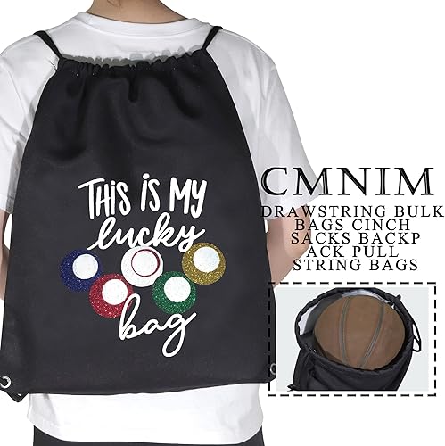 Miniatura 5 de CMNIM Lucky Bigo - Mochila con cordón, bolsa para jugador, regalo para los amantes de los juegos, bolsa deportiva para gimnasio, Cordón Lucky Bingo,