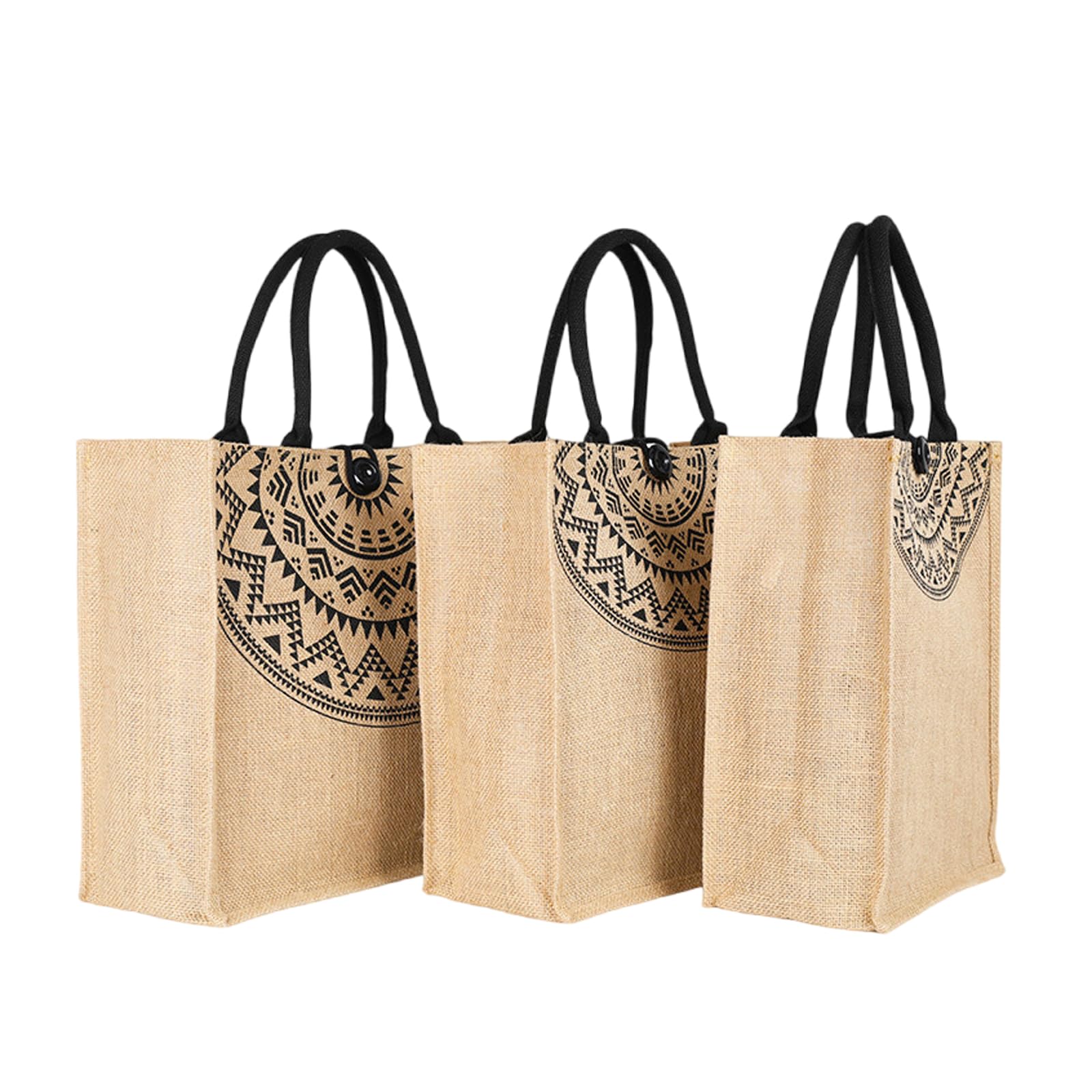 Eleeonora Women's Combination Set Jute Bag,Jute Bags For Shopping Grocery,Personalised Tote Bags For ,Hessian Tote Bag,Jute Tote Bag ,Large Capacity,Foldable,Waterproof,For Bridesmaid,Wedding,Shopping,Travel