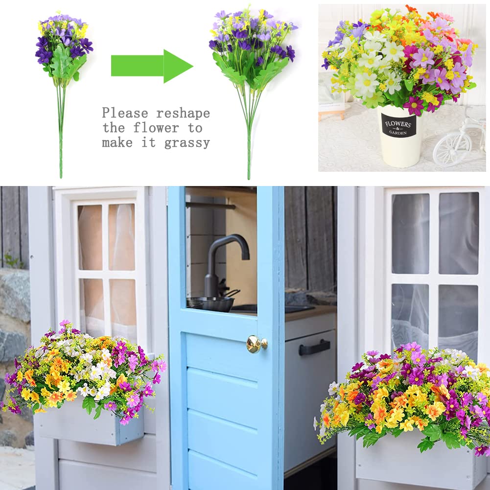 LARDUX Cestini artificiali da appendere con fiori, 30,5 cm, fiori finti in cesto sospeso, per esterni, giardino, patio, portico, terrazza, cortile, decorazione, fai da te, montalo da solo