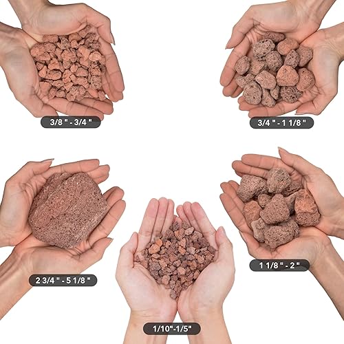 Miniatura 2 de Skyflame Rocas de lava de 10 libras para hogueras, mesas de fuego, chimeneas, decoración de paisajismo de jardín, uso en interiores y exteriores,