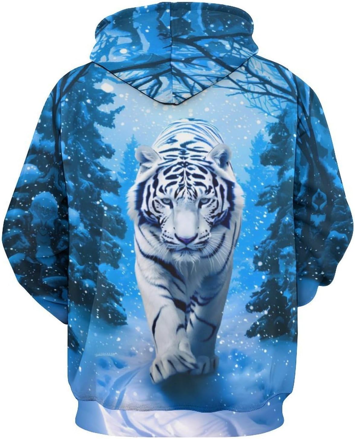 Men's Cool 3D Animal Graphic Pullover Hoodie Casual Streetwear Sweatshirts with Front Pockets - Image 2