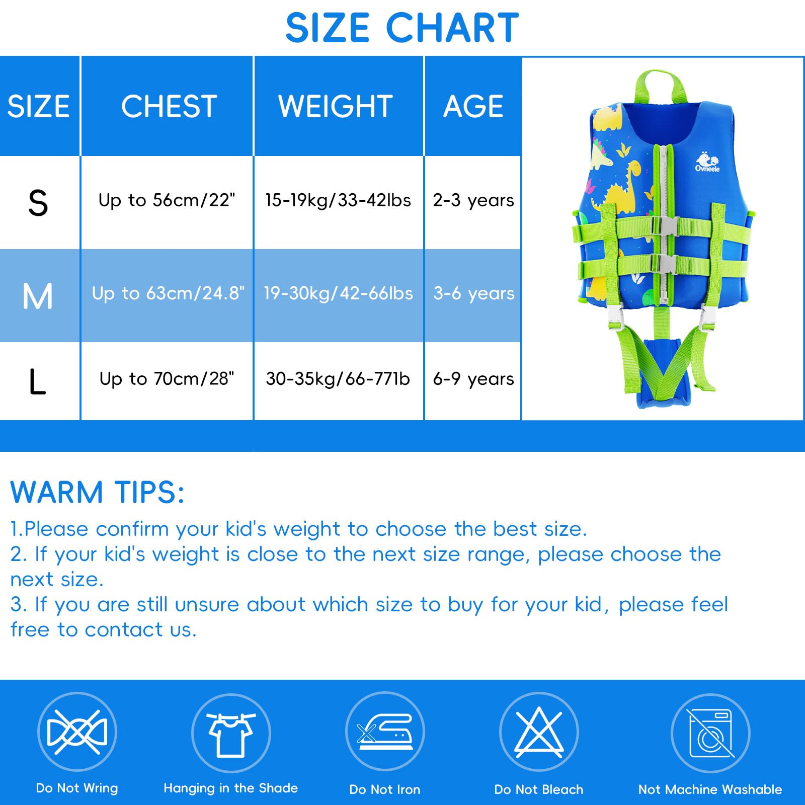 Gilet Galleggiante per Bambino, Giubbotto da Nuoto in Neoprene per Bambini Giubbotto di nuoto per bambini e bambine, con cinghie di sicurezza regolabili, età 2-9